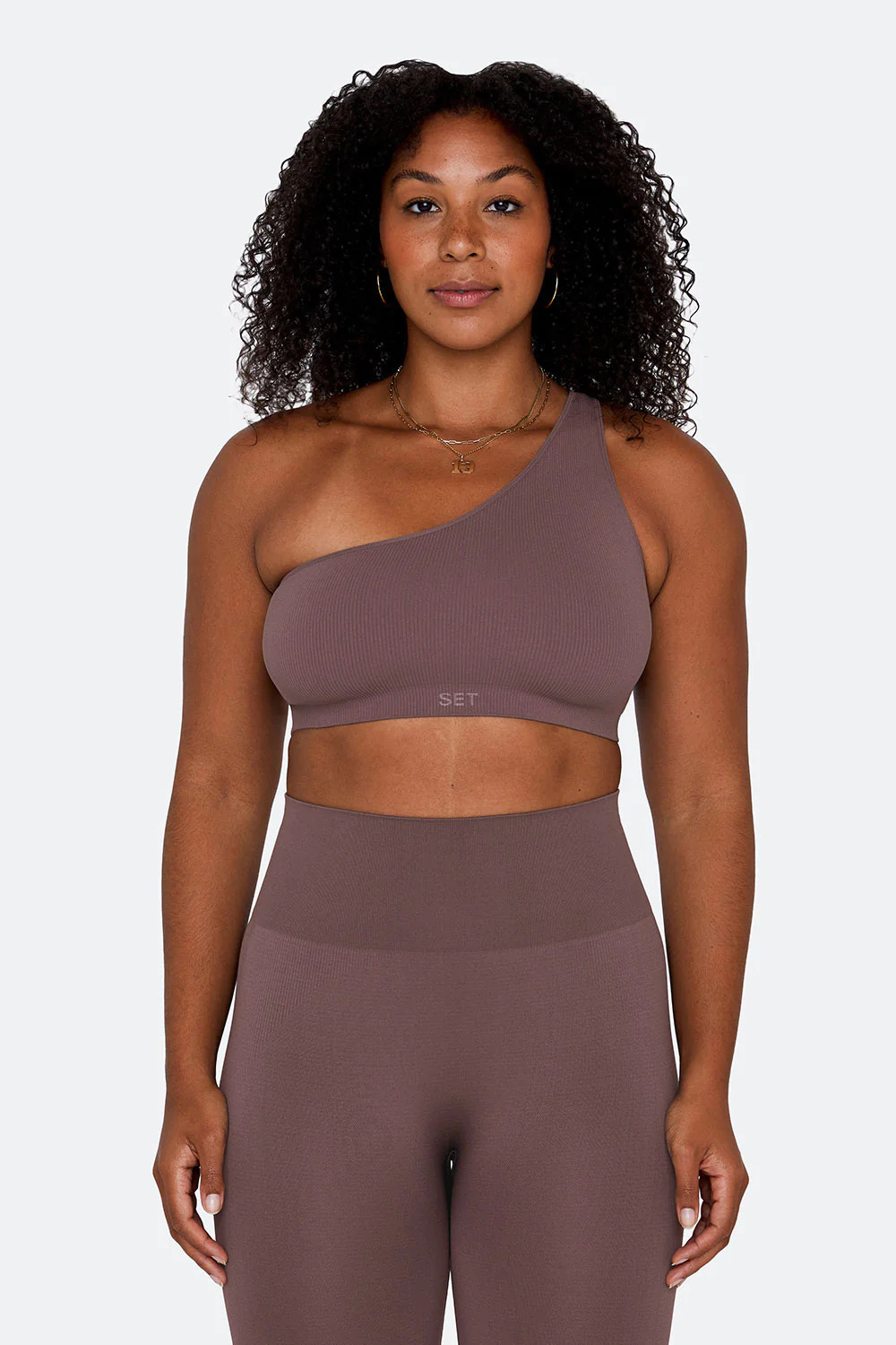 SCULPTFLEX® RIBBED ONE SHOULDER BRA 
                            pepper | SET Active