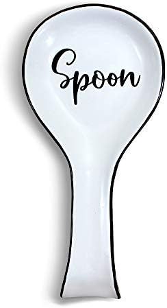 Home Acre Designs Spoon Rest For Kitchen Counter & Stove Top - White Ceramic Spoon Holder for Coo... | Amazon (US)