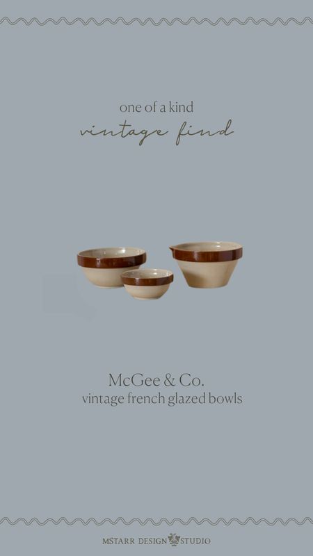 One of a kind vintage find: vintage French glazed bowls. 

Vintage home decor, thrifted, antique, handmade, ceramic, kitchen goods, McGee & Co.

#LTKhome #LTKFind #LTKunder50