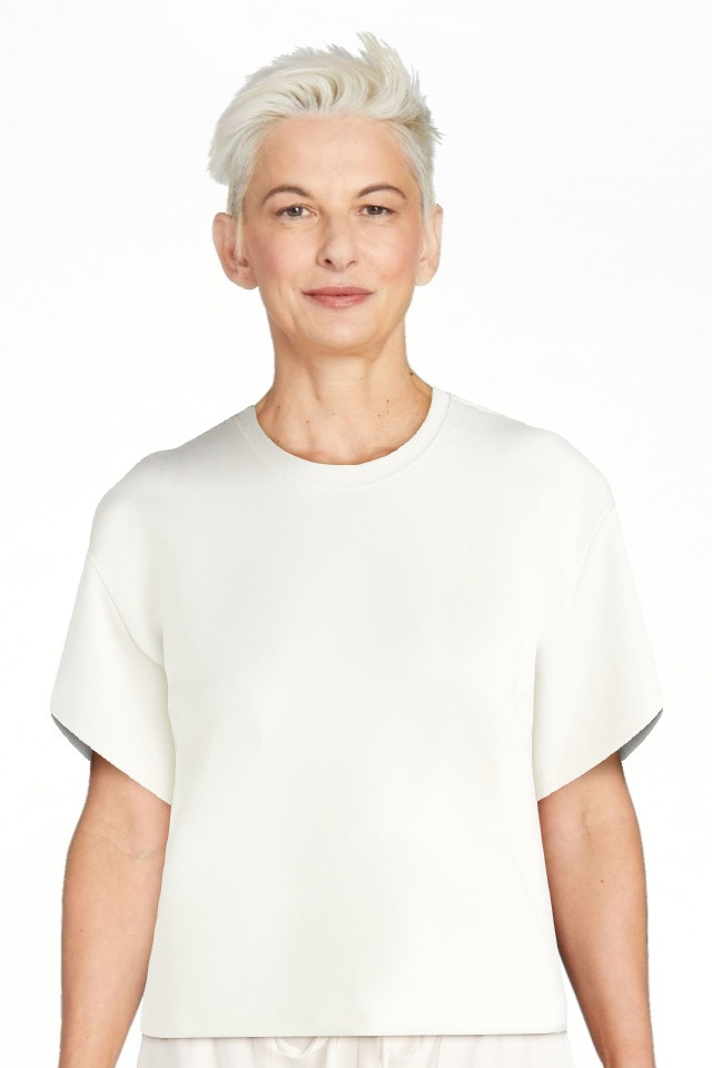Scoop Women's and Women's Plus New Scubaknit Tee with Short Sleeves, Sizes XS-4X | Walmart (US)