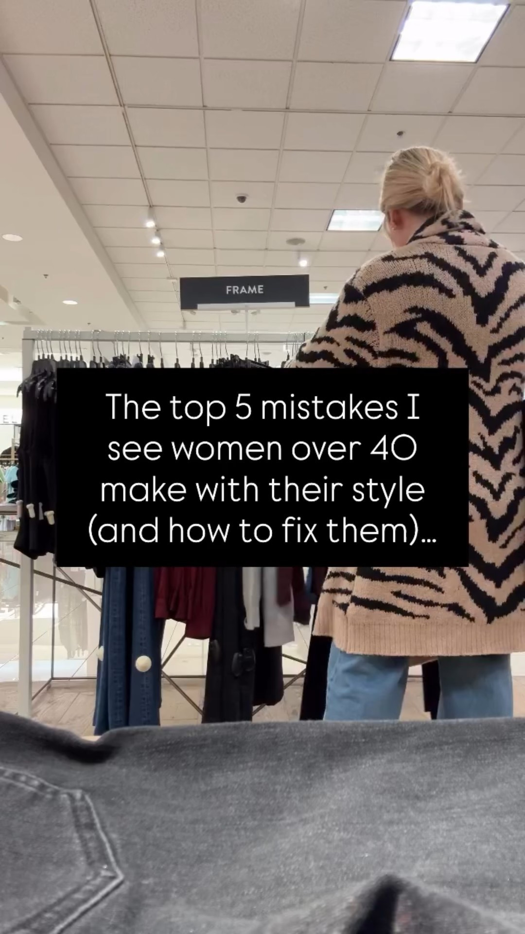 Let’s talk about the top 5 mistakes I see women over 40 make with their style—and exactly how to fix them:

1️⃣ Wearing Clothes That Don’t Fit Anymore
Pieces that are too tight or too loose leave you feeling uncomfortable and frumpy.
✨ Fix it: Tailor what you love or invest in pieces that fit your current shape beautifully.

2️⃣ Sticking Only to Basics
Living in plain tees and jeans can make your wardrobe feel uninspired.
✨ Fix it: Add pops of color, statement accessories, or interesting silhouettes to breathe life into your looks.

3️⃣ Avoiding Trends Entirely
Thinking you can’t try trends after 40 can leave your style feeling dated.
✨ Fix it: Incorporate modern touches like updated denim cuts or fresh prints—just in a way that still feels like you.

4️⃣ Buying for an Imaginary Life
Shopping for a fantasy lifestyle (like fancy dresses for events you never attend) means you’ll still have “nothing to wear.”
✨ Fix it: Build your wardrobe around your real, everyday life so you’re always prepared.

5️⃣ Ignoring Proportions
Wearing pieces that don’t balance each other can overwhelm your frame or make you look shorter.
✨ Fix it: Combine fitted and relaxed pieces for a flattering, effortless silhouette.

Your style should make you feel confident and comfortable—because chic has no age limit.

✔️ Save this post to come back to the next time you feel stuck in your style.