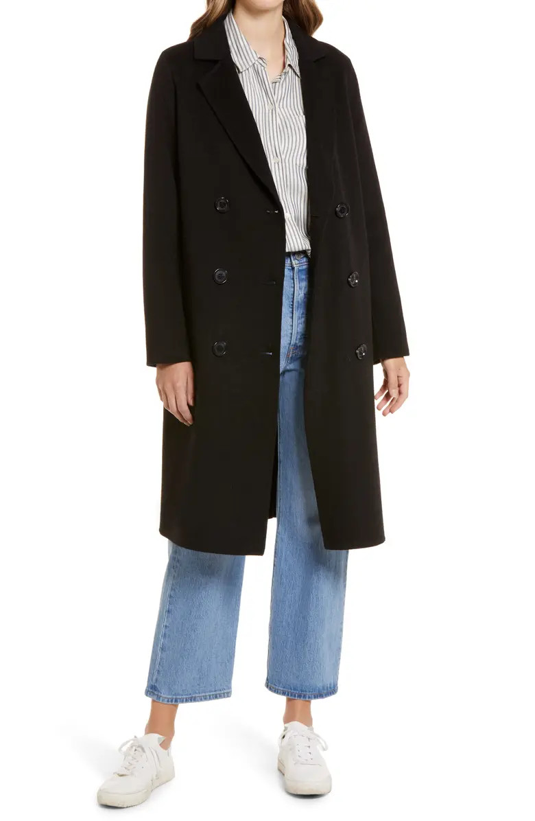 Sam Edelman Double Breasted Wool Blend Coat | Nordstrom | Nordstrom