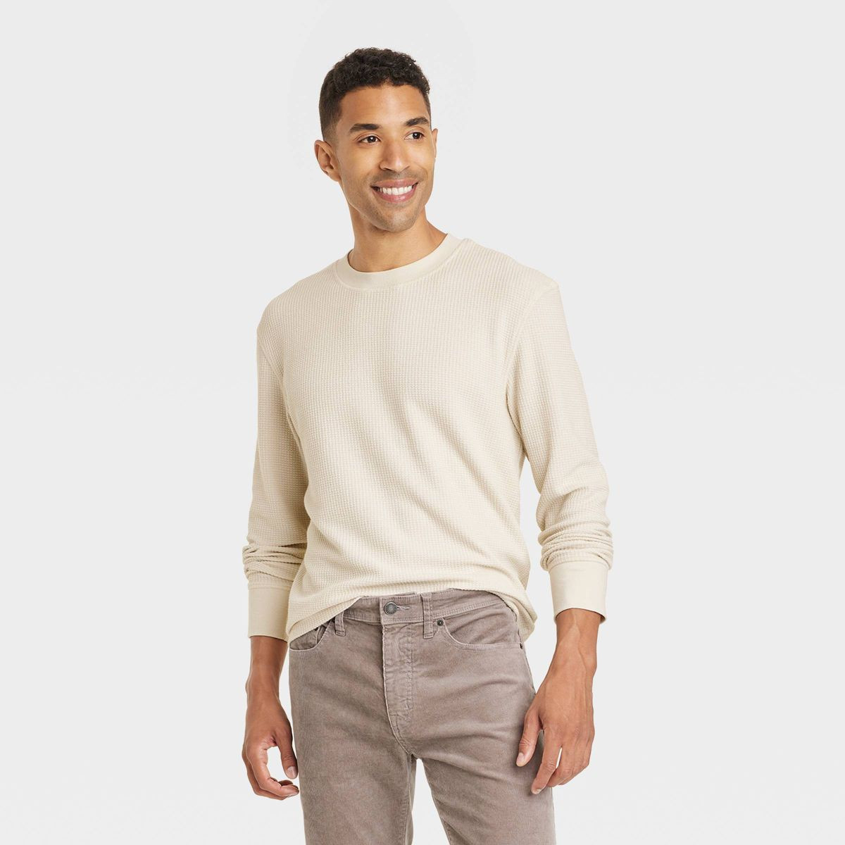 Men's Long Sleeve Textured Crewneck Shirt - Goodfellow & Co™ | Target
