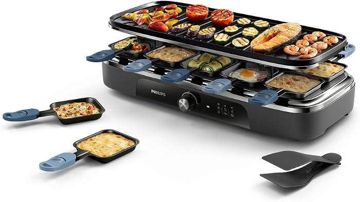 Philips Raclette-Grill 2-in-1 der Serie 5000, Temperaturregelung, 1500 W | Amazon (DE)
