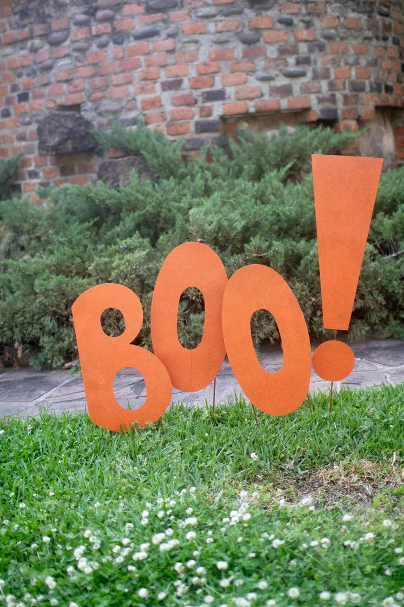 Halloween Boo Yard Stakes – Set of Painted Metal Decorations | Wayfair North America
