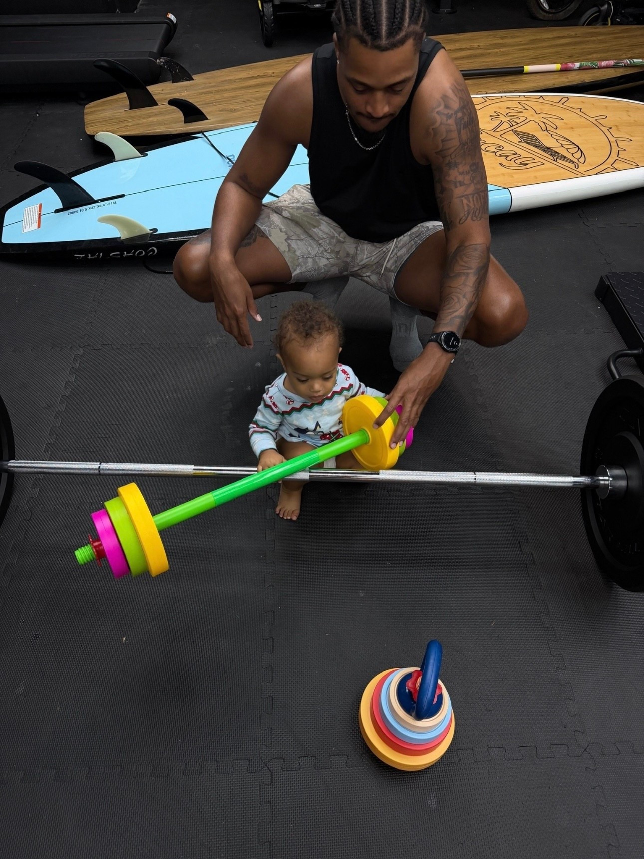 Koa with mom and dad in the gym!

#LTKmomlife #LTKKids #LTKActive
