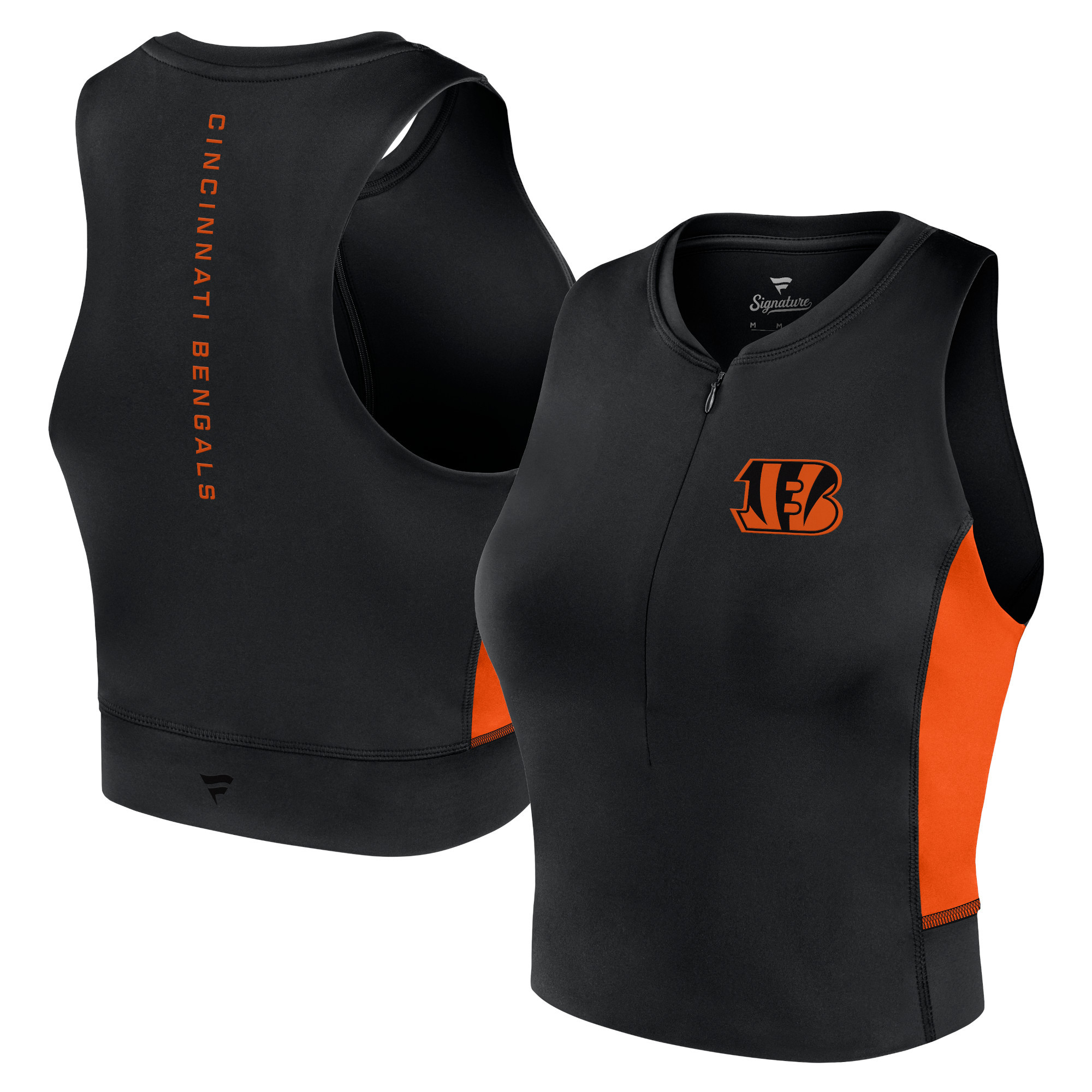 Women's Fanatics Black Cincinnati Bengals Studio Fitted Gym Tank Top | Fanatics