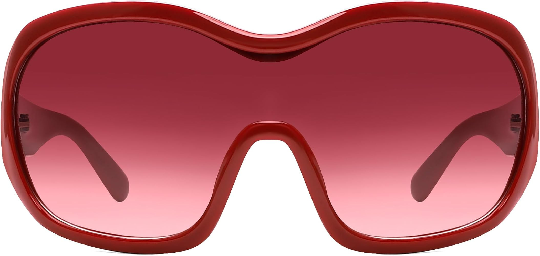 Oversized Trendy Wrap Around Sunglasses for Women Men - Cool Concert shades 2000s Retro Round Big... | Amazon (US)