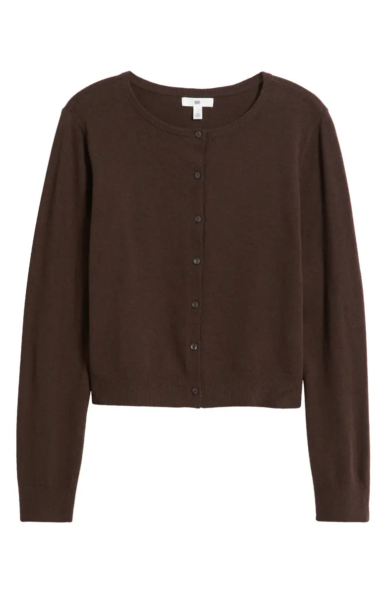 BP. Crewneck Cotton Blend Cardigan | Nordstrom | Nordstrom