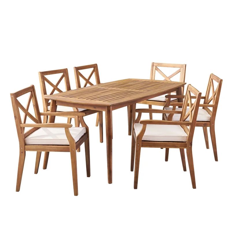 Ortonville Rectangular 6 - Person Outdoor Dining Set | Wayfair North America