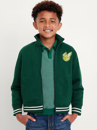 Zip-Front Embroidered Patch Bomber Jacket for Boys | Old Navy (US)