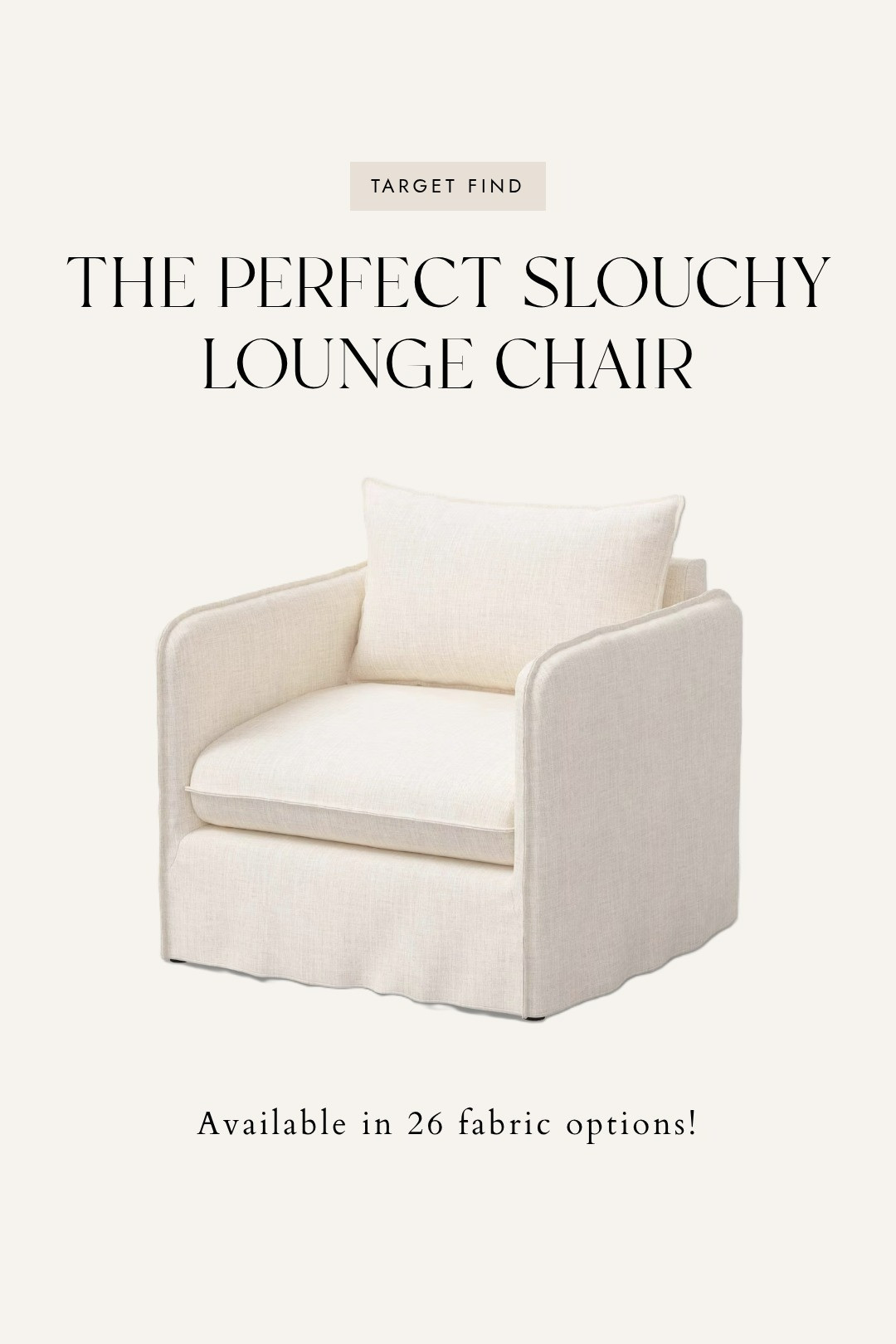 the perfect slouchy lounge chair from Target! 

 #LTKSeasonal #LTKHome #LTKSaleAlert