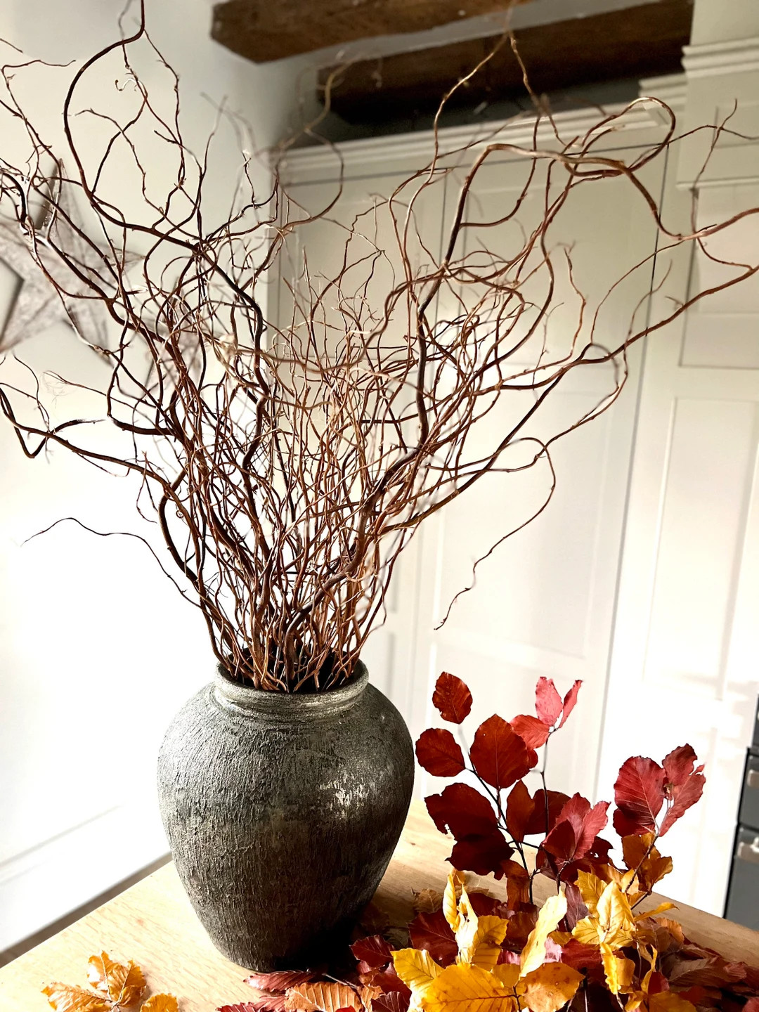Twisted Willow Branches Tall Curly Twigs for Vase Natural Dried Stems for Minimalist Autumn Decor... | Etsy (US)