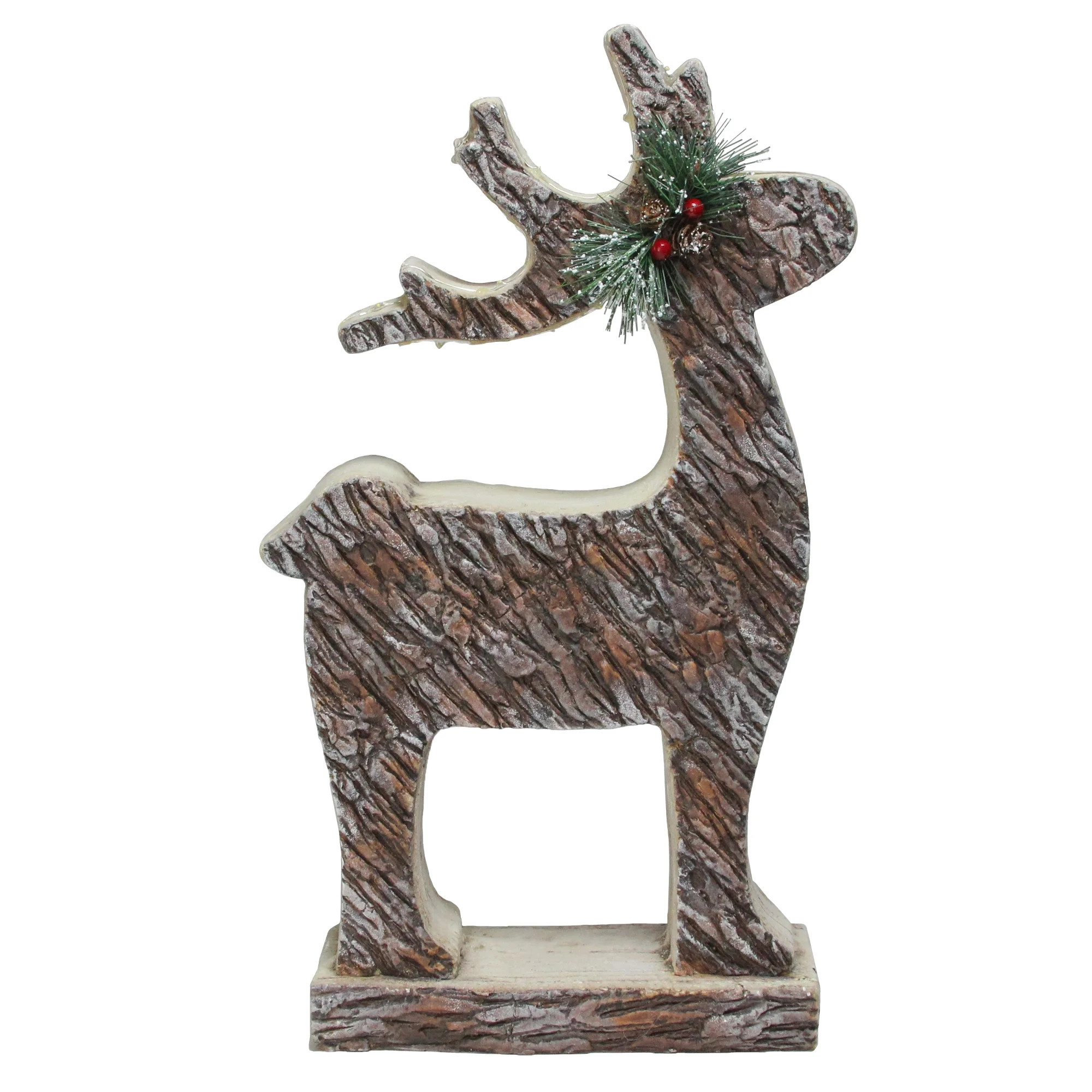 Northlight Rustic Woodland Reindeer Statue Christmas Figure - 19" - Brown - Walmart.com | Walmart (US)