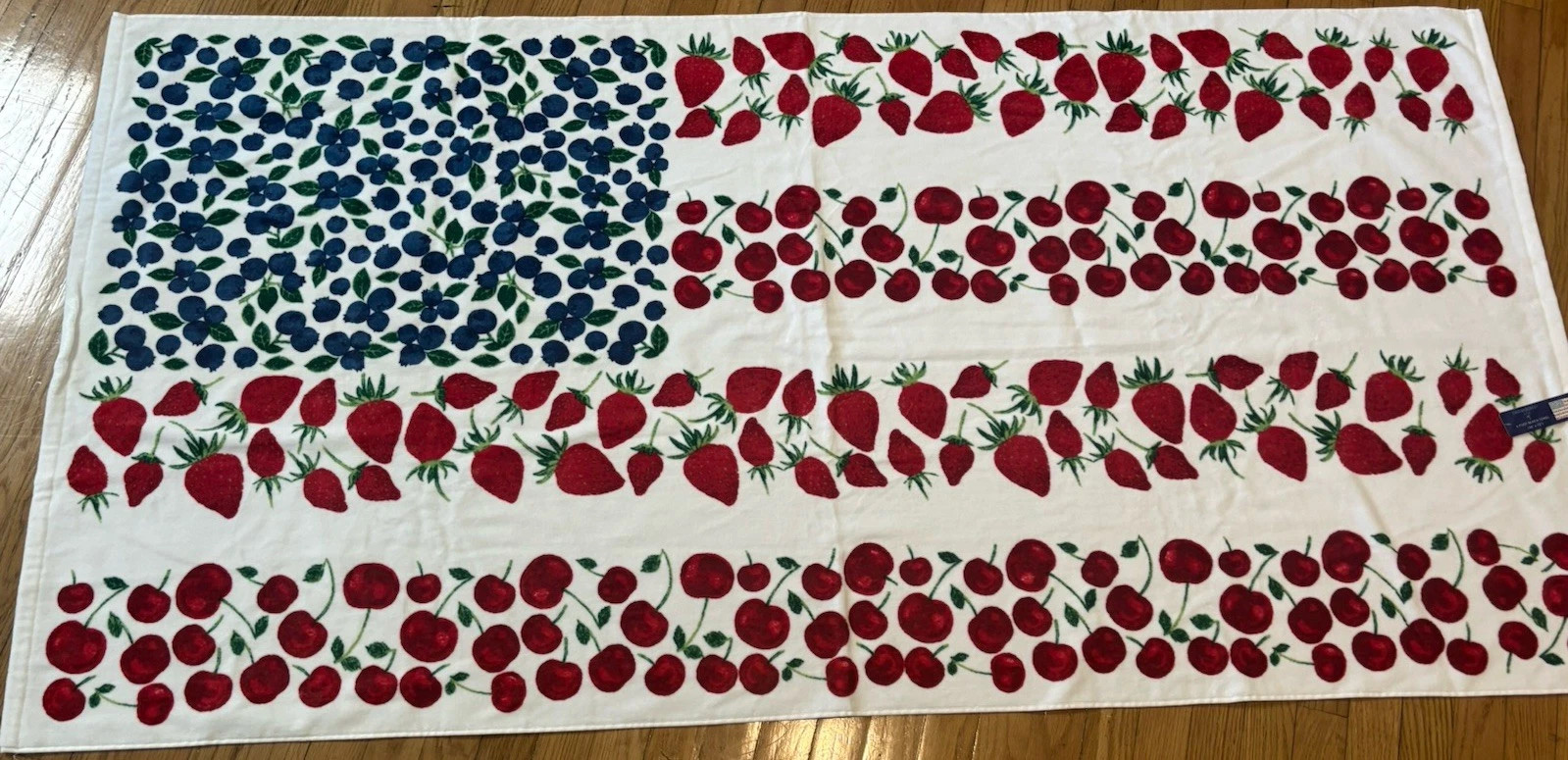 Cynthia Rowley Berry 🇺🇸 USA Flag 6 Foot Beach Towel Red White Blue Cotton | eBay | eBay US