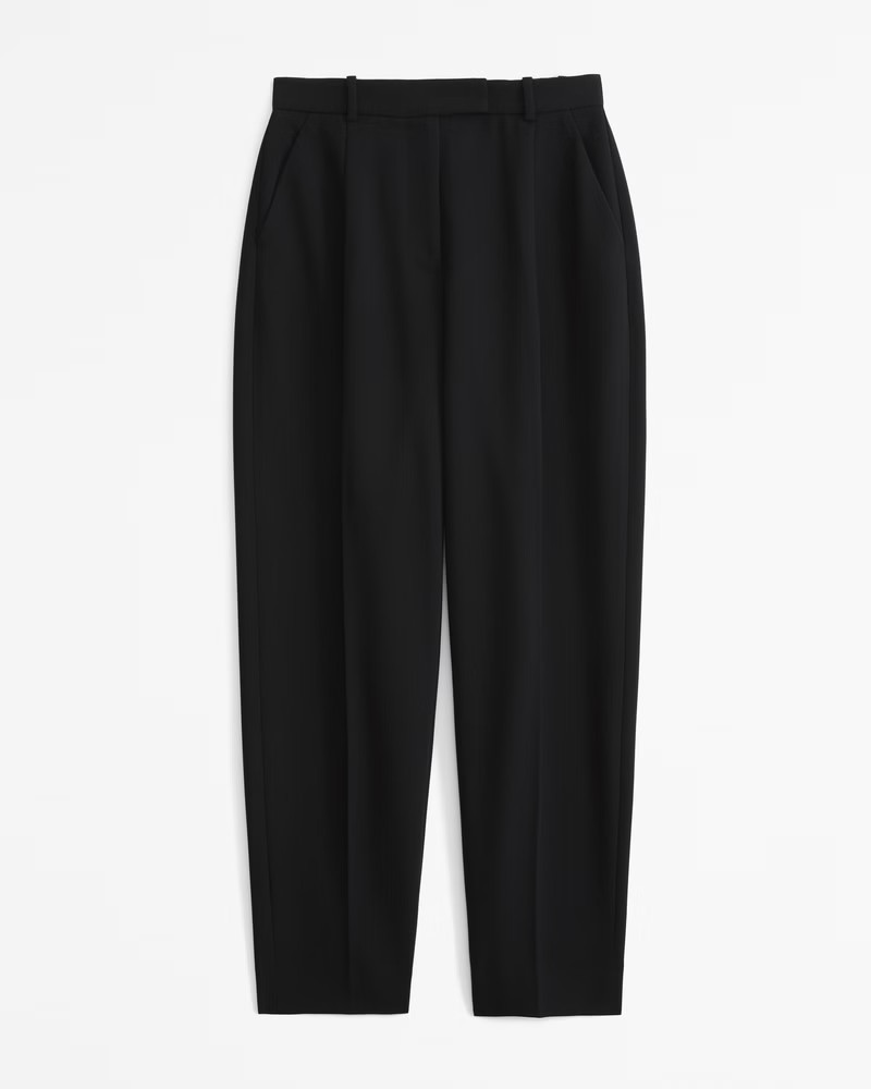 Curve Love Ankle Grazing Tapered Tailored Pant | Abercrombie & Fitch (US)