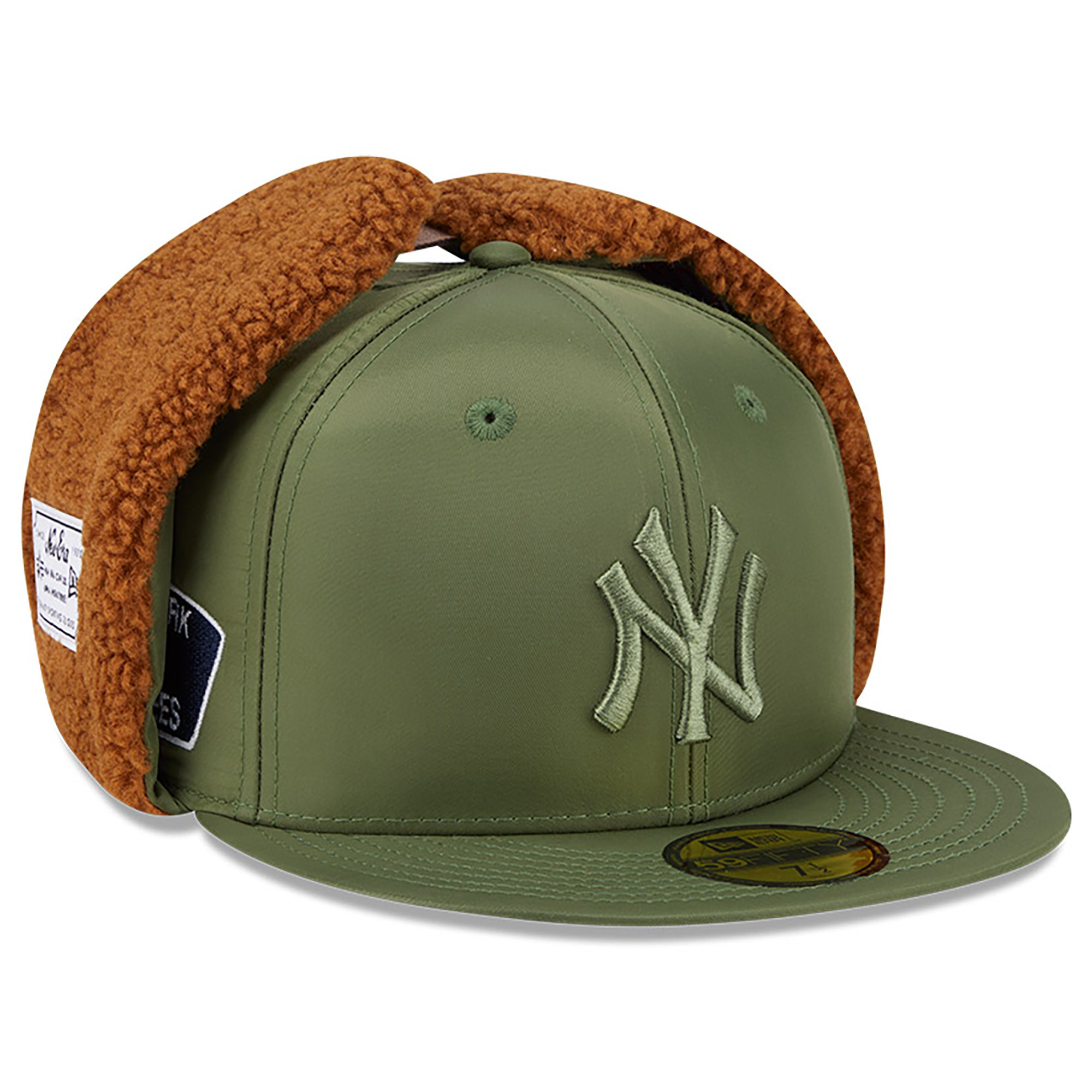 Men's New Era x Alpha Industries Olive New York Yankees Dog Ear 59FIFTY Fitted Hat | Fanatics