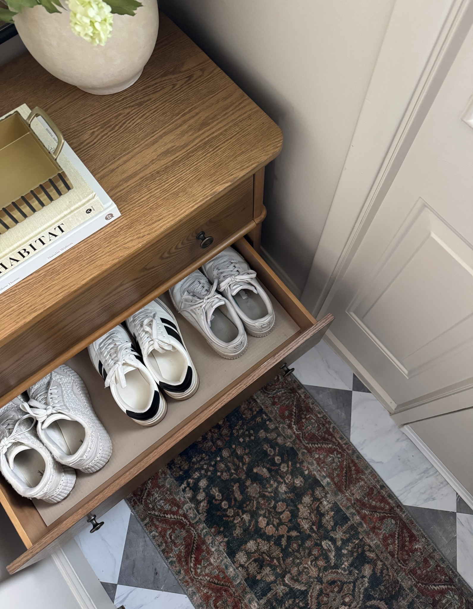 This shelf liner works great in my entry dresser to protect it from water damage! It’s easily rip-able to any size! 1 roll was enough for this entire dresser! 

#LTKHome