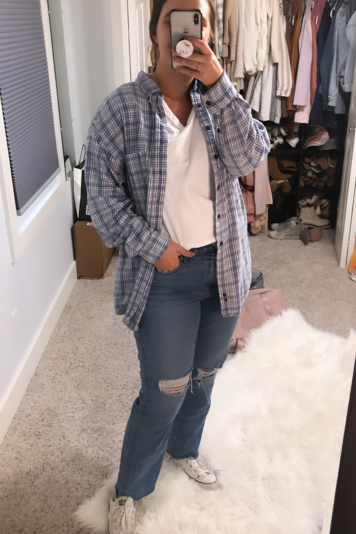 Fall!! Repurposed flannel from a fun Etsy shop. Wide leg 90s jeans. And plain white tee. 

#LTKstyletip #LTKSeasonal #LTKunder50