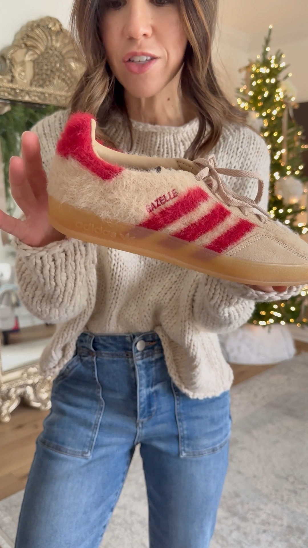 Adidas sneaker size down. Free people sweater small. Jeans 25. I cut them.

#LTKGiftGuide #LTKFindsUnder100 #LTKOver40