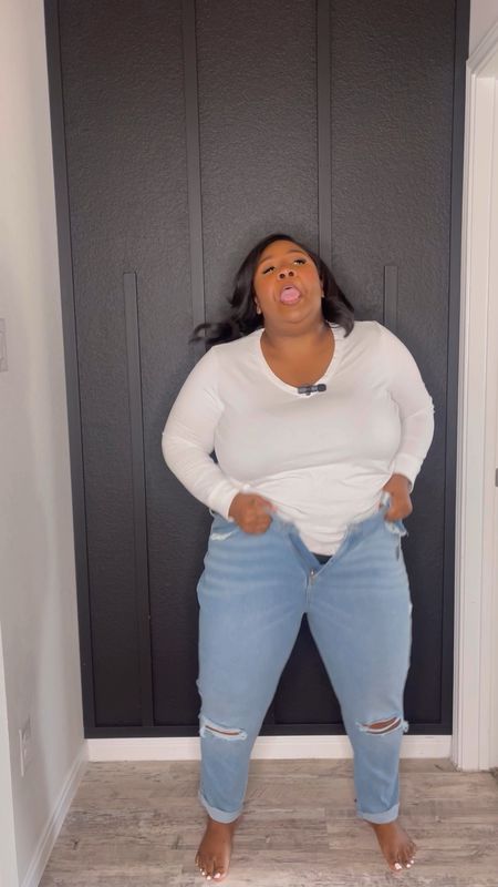 Amazon cropped Jean try on haul. I linked the top (size 2x) & shaper (size 3x). For Spanx, use code ASHLEYXSPANX for 10% off plus feee shipping!

Plus size jeans. B-neck long sleeve top. Plus size Amazon finds. Plus size shaper. Spanx shaper. Oncore shaper

#LTKbump #LTKplussize #LTKSpringSale
