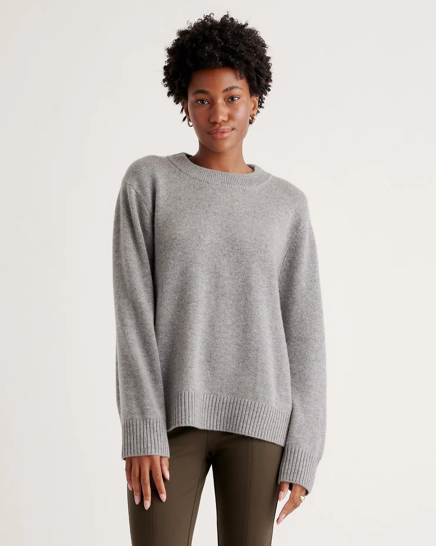 Mongolian Cashmere Oversized Crewneck Sweater | Quince