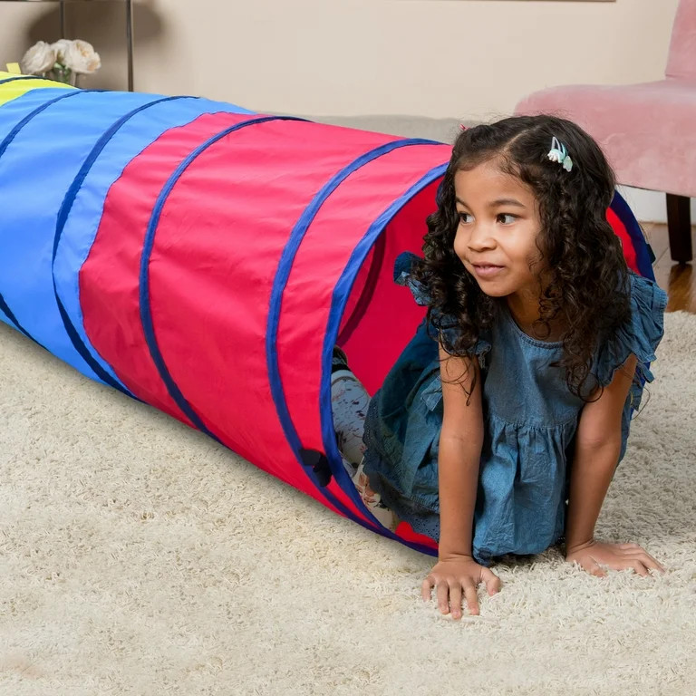Play Day Pop-up Crawl Through Tunnel, Polyester Material, Indoor & Outdoor - Tunnel for Kids 3+ | Walmart (US)