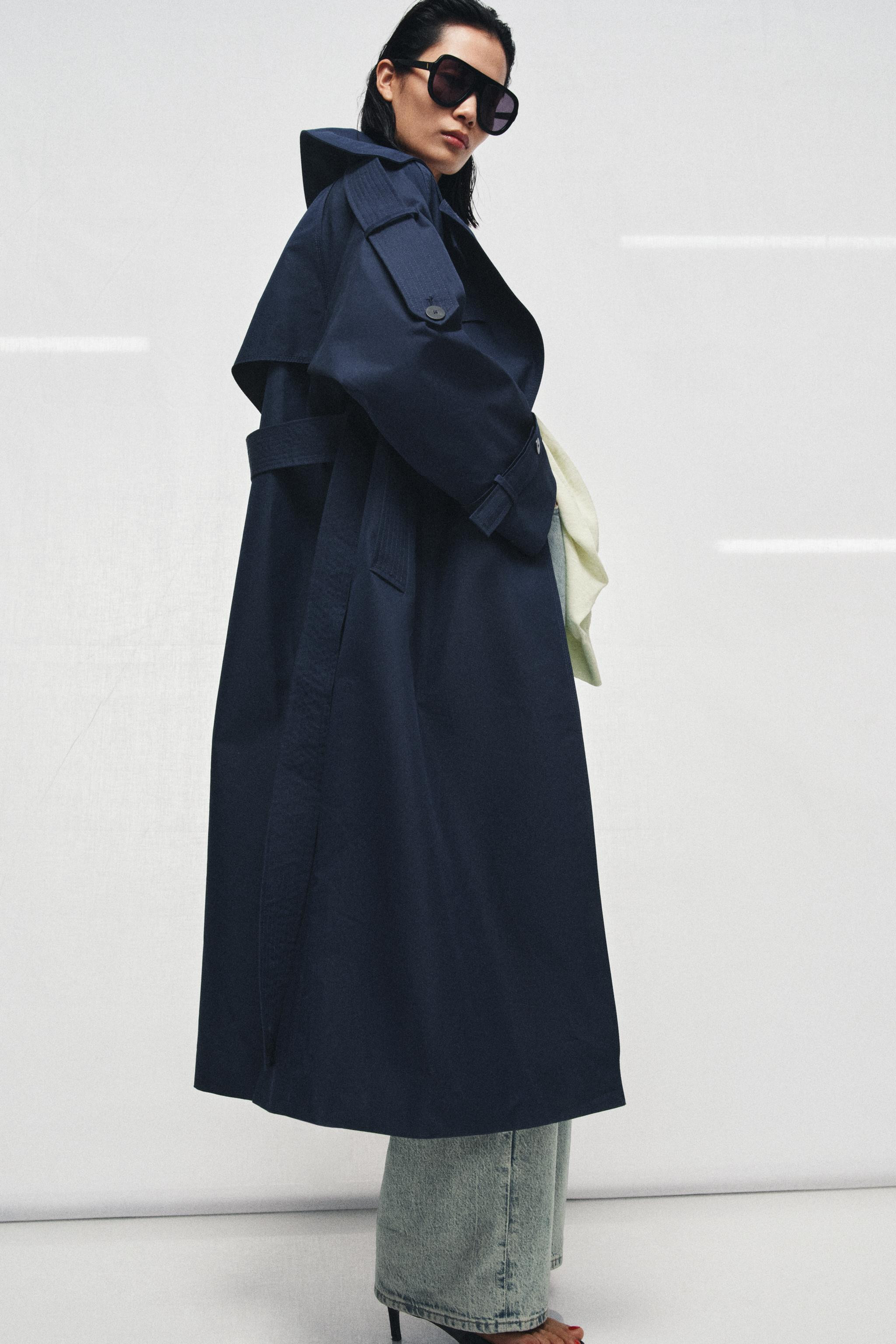 ZW COLLECTION OVERSIZE TRENCH COAT WITH BELT | Zara UK