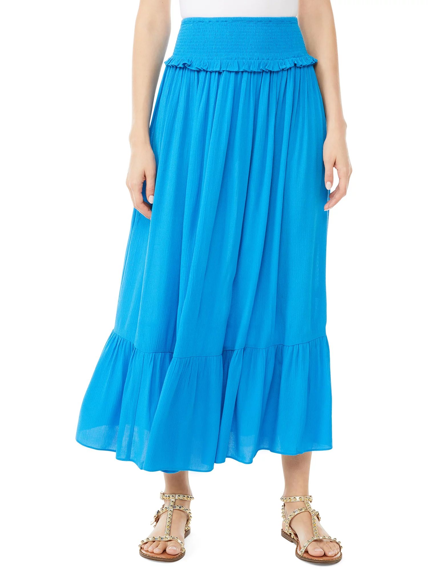 Scoop Women's Tiered Maxi Skirt | Walmart (US)
