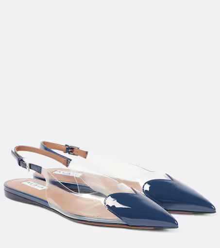 Le Cœur patent leather and PU slingback flats | Mytheresa (US/CA)
