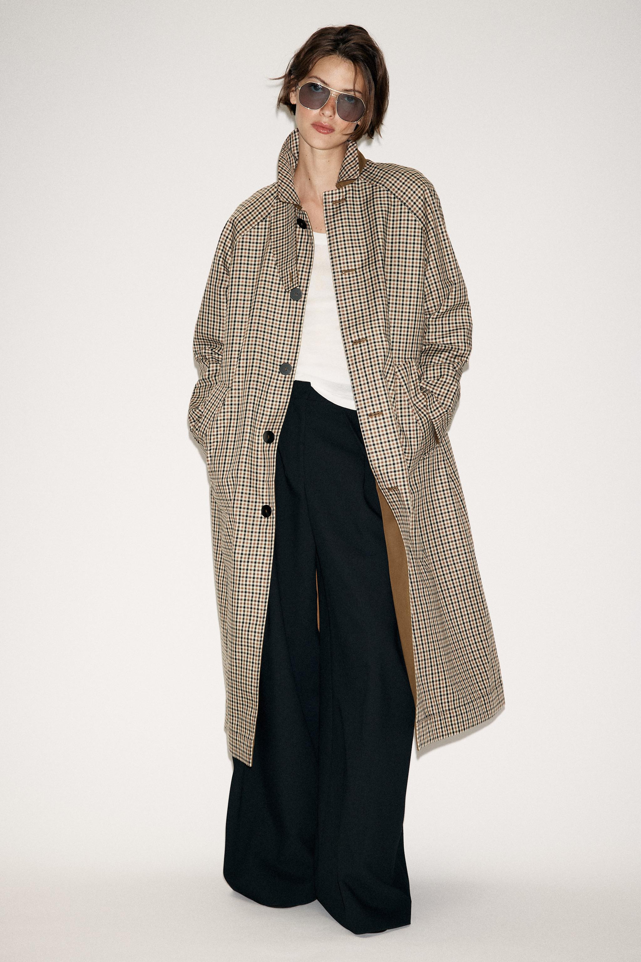 ZW COLLECTION REVERSIBLE CHECK TRENCH COAT | Zara AU