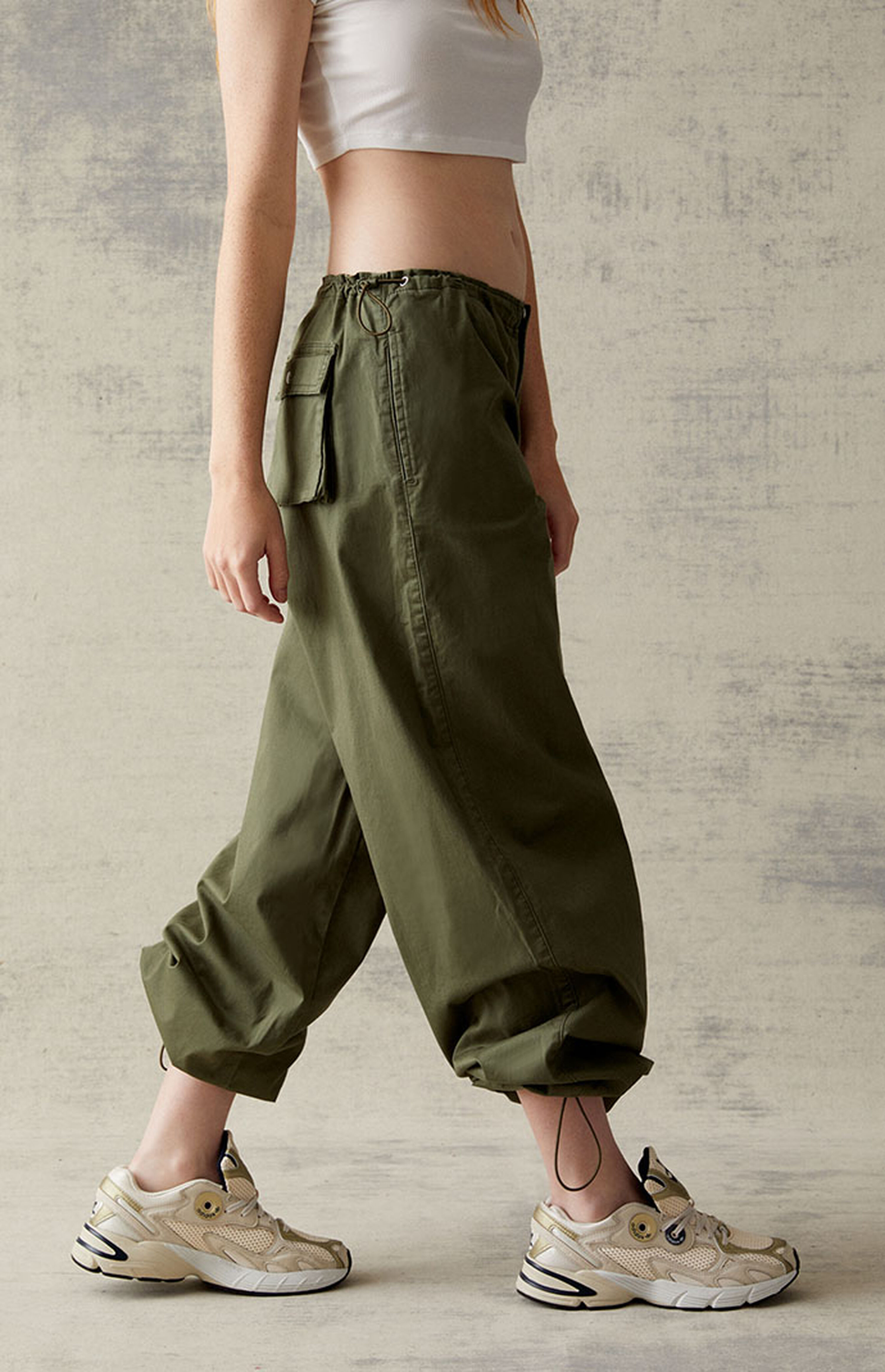 PacSun Olive Parachute Pants | PacSun