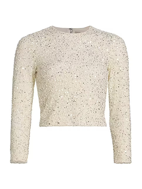 Delaina Embellished Crop Top | Saks Fifth Avenue