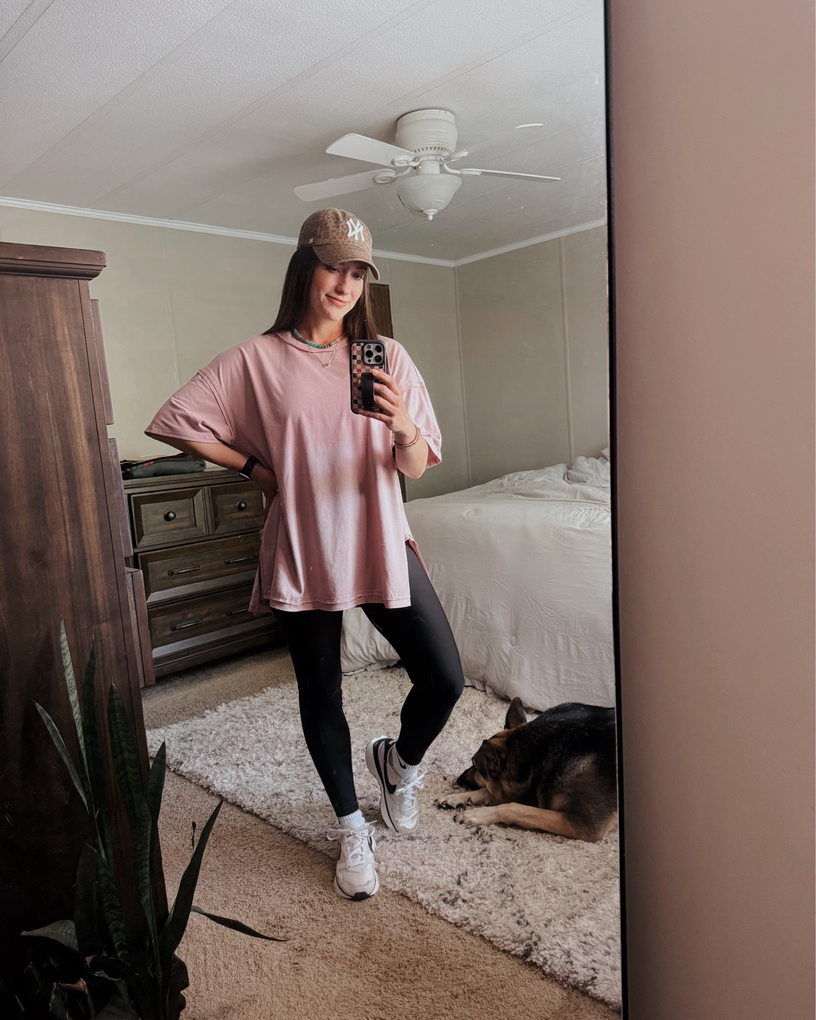 Cute and comfy is the name of the game for this new mama! This fit checks all the boxes and almost entirely from Amazon.

Casual | Mom | Baby | Leggings | Oversized Tee | NY Hat | Nike | Lifestylee

#LTKFamily #LTKActive