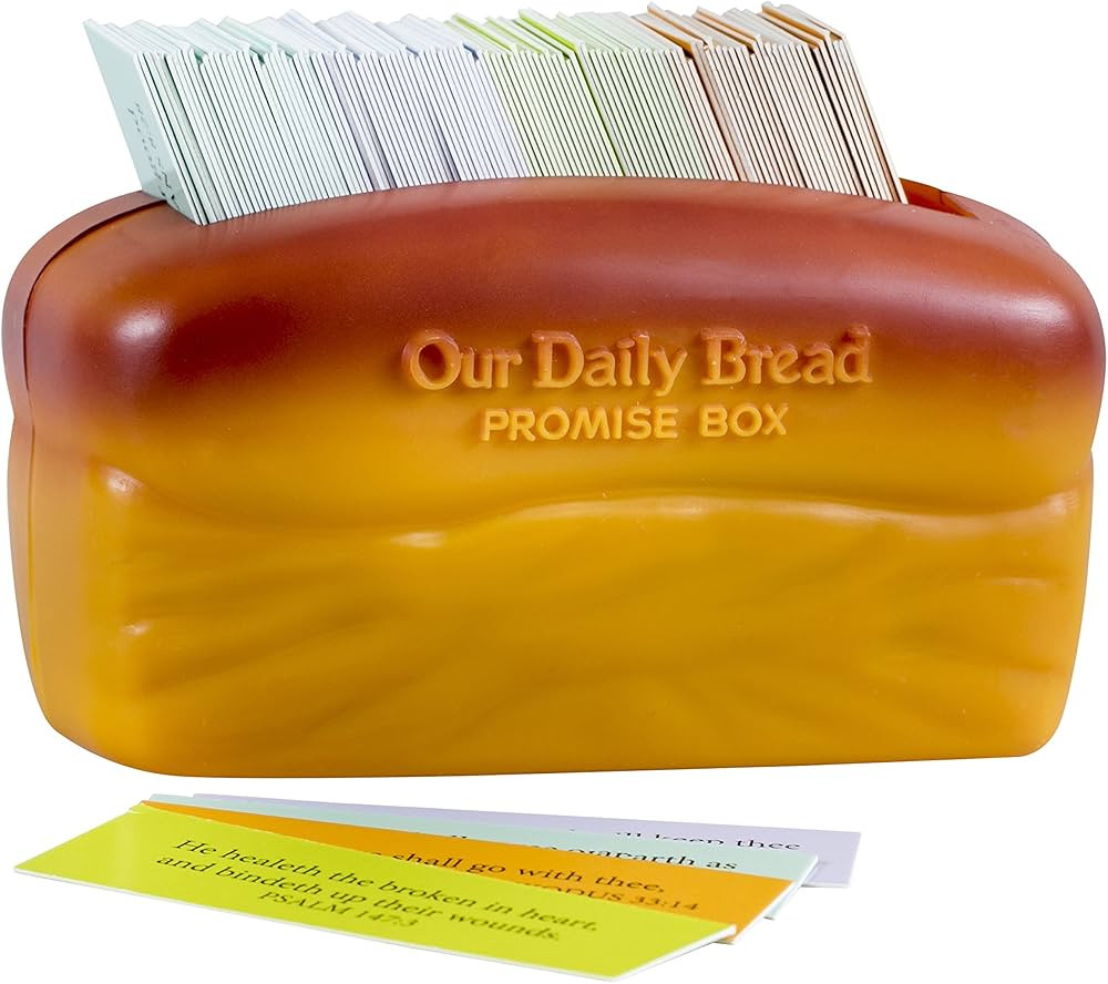 DaySpring Our Our Daily Bread Promise Box with Scripture Cards, 4 1/4" x 2 1/4" x 2", Brown - T96... | Amazon (US)