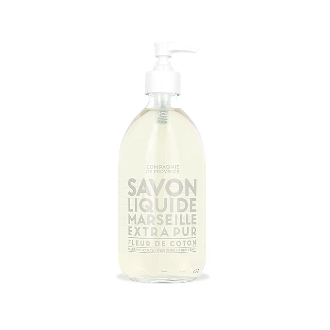 Compagnie de Provence Savon de Marseille Extra Pure Liquid Soap - Cotton Flower - 16.7 Fl Oz Glas... | Amazon (US)