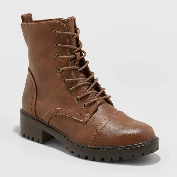 Women's Kamryn Faux Leather Combat Boot - Universal Thread™ | Target