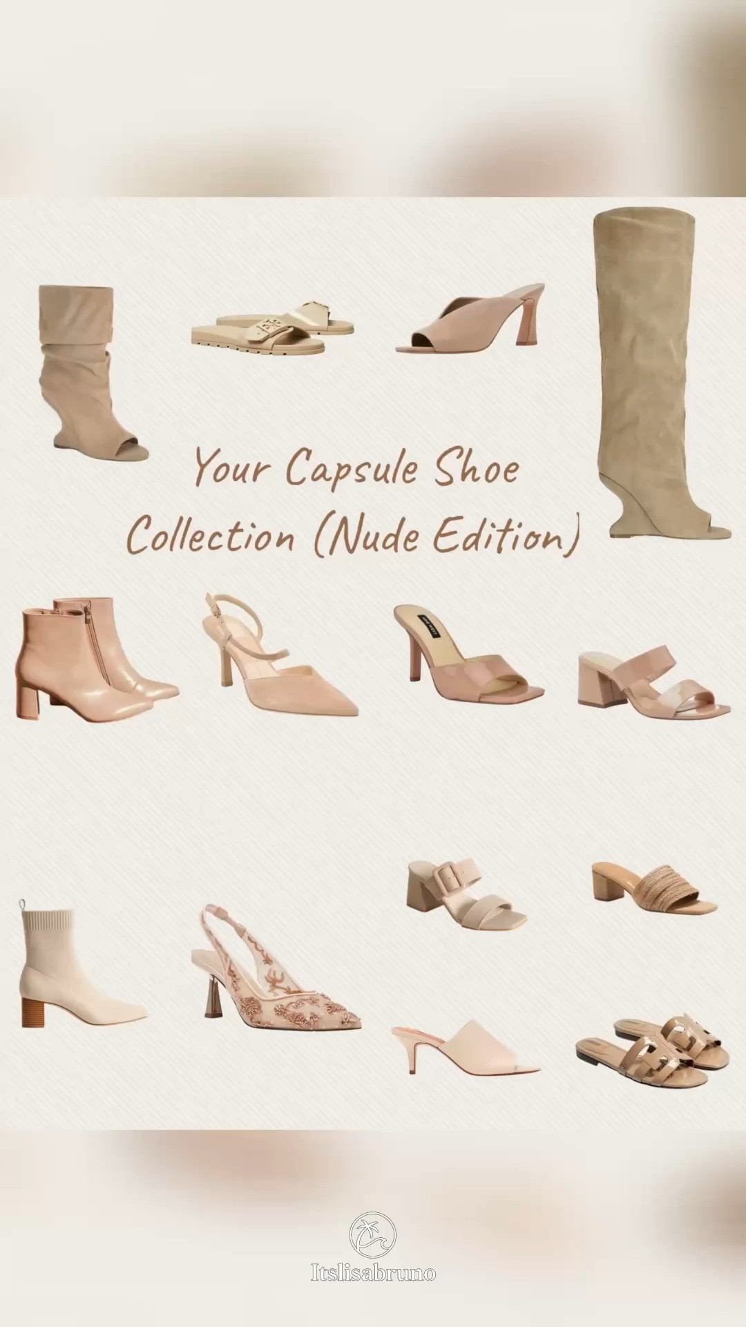 Your capsule shoe collection starts with the perfect neutrals 🤍

Sharing 14 nude + cream shoes that truly go with everything — from everyday slides to chic heels and ankle booties. These are the styles I reach for on repeat because they instantly elevate any outfit.

A mix of designer and affordable finds from @Lulus @DSW @AzaleaWang @VinceCamuto @Quince @BetseyJohnson @SamEdelman @Tuckernuck  @ToryBurch @stevemadden-us 

#ad #capsulewardrobe #capsuleshoes #nudeshes #neutralshoes #nudeheels #neutralsandals #wardrobestaples #minimalstyle #effortlessstyle #beigestyle #springstyle2026 #summerstyle2026 #ltkstyle #ltkit #ltkshoecrush #everydaystyle



#LTKootd #LTKSeasonal #LTKOver40