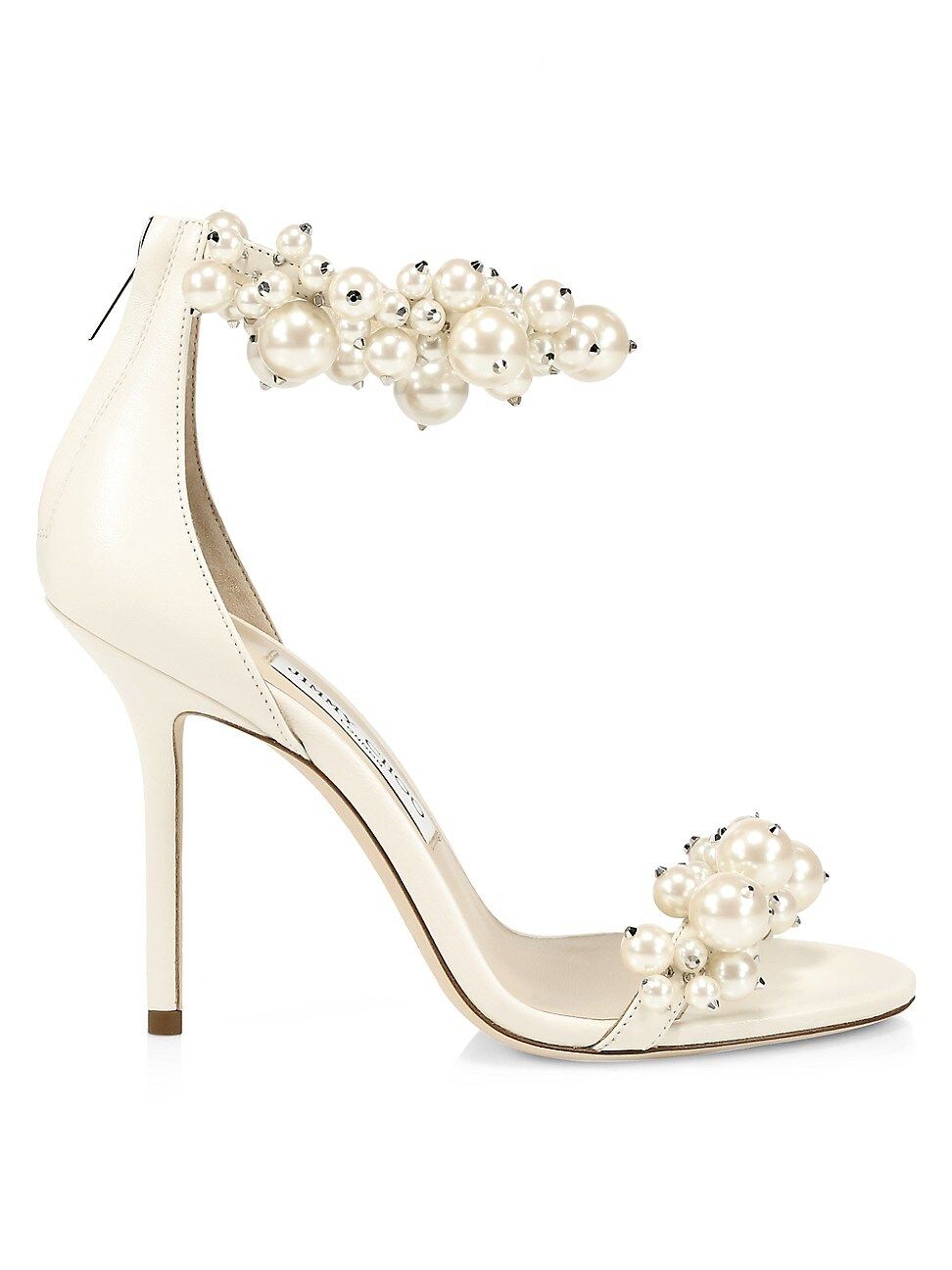 Jimmy Choo Women's Maisel Faux Pearl-Embellished Leather Sandals - Beige Natural - Size 11 | Saks Fifth Avenue