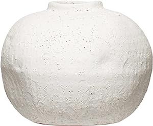 Creative Co-Op Terra Cotta, Matte White, Volcano Finish Vase | Amazon (US)