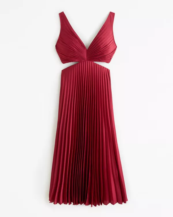 Women's Ruffle Strap High-Low Maxi Dress