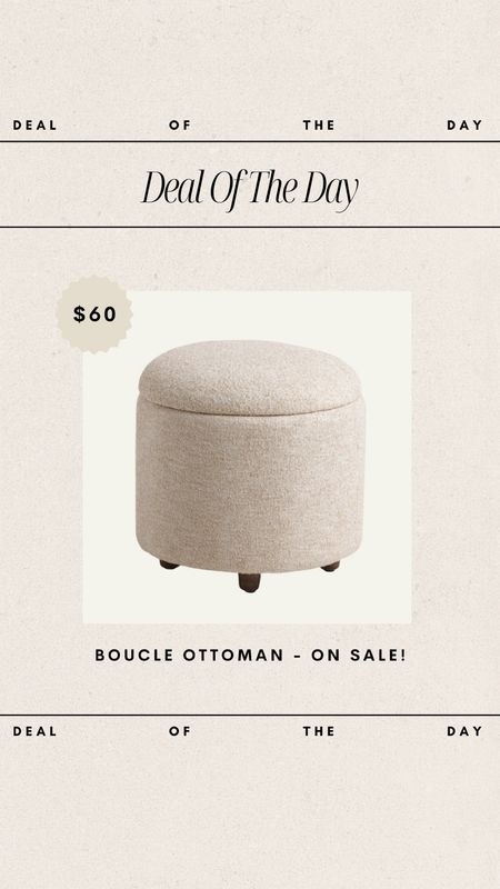Deal of the day - Boucle Storage Ottoman // ON SALE for $60! I have these in my front room and LOVE them!

ottoman, storage ottoman, boucle ottoman, tjmaxx finds, living room finds, neutral ottoman, round storage ottoman, earthy home decor 

#LTKhome #LTKfindsunder100 #LTKsalealert