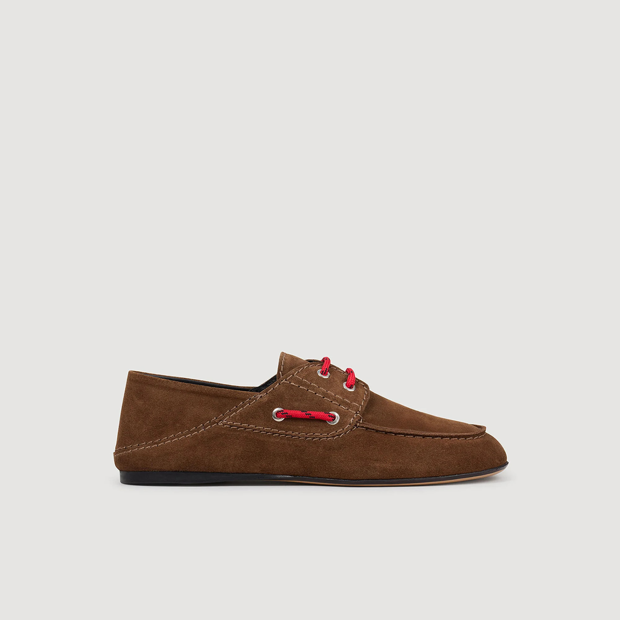 Suede lace-up boat shoes | Sandro US | Sandro-Paris US