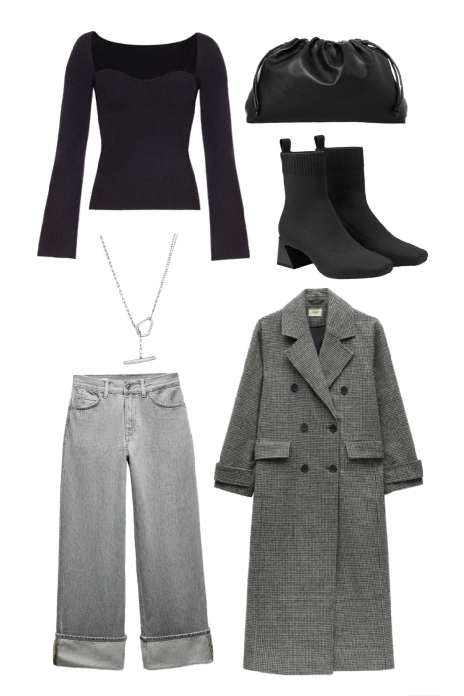 Date night outfit - black ankle boots - long coat and wide leg jeans 

#LTKautumn #LTKshoes #LTKuk
