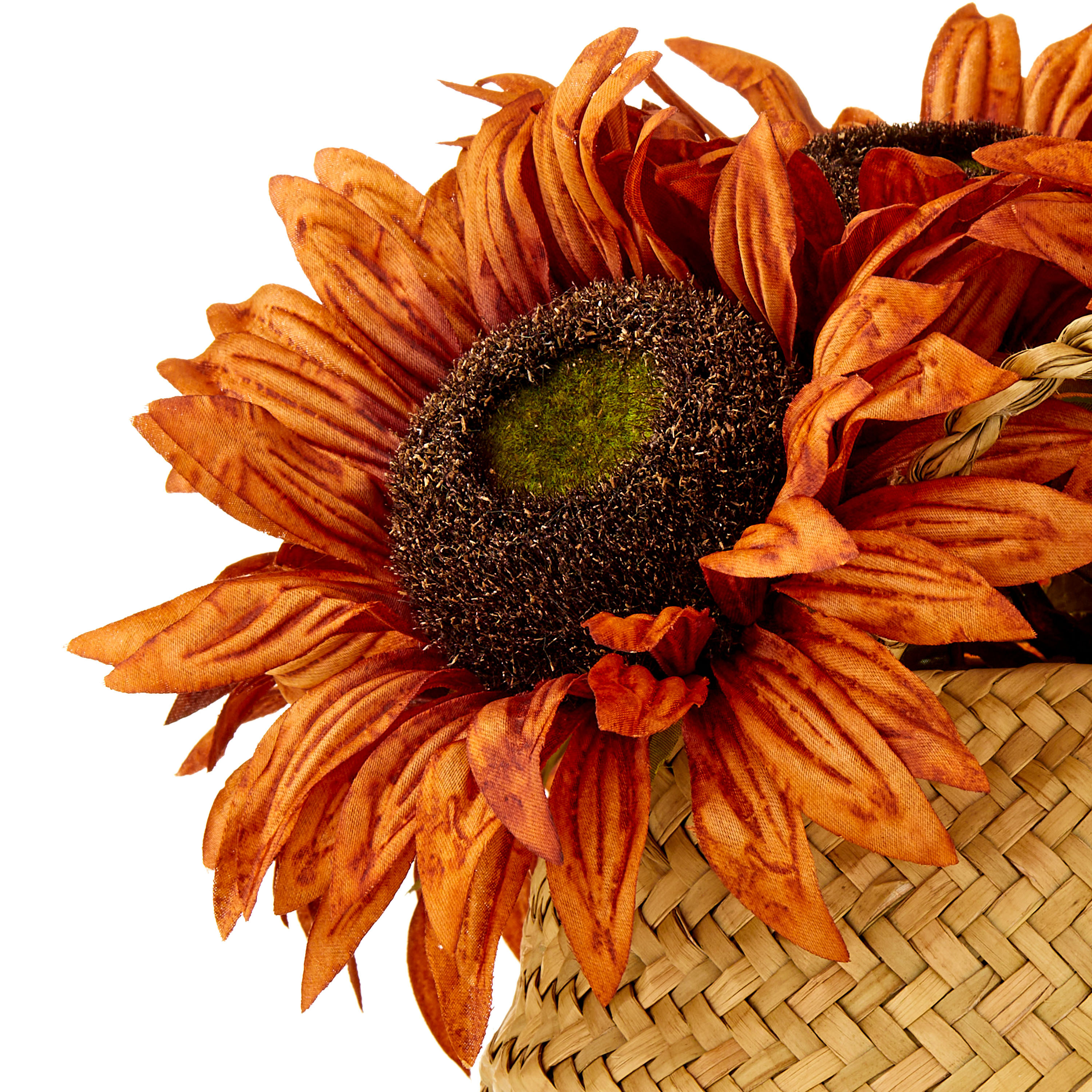 Harvest Orange Sunflower Basket Indoor Table Decor by Way To Celebrate - Walmart.com | Walmart (US)