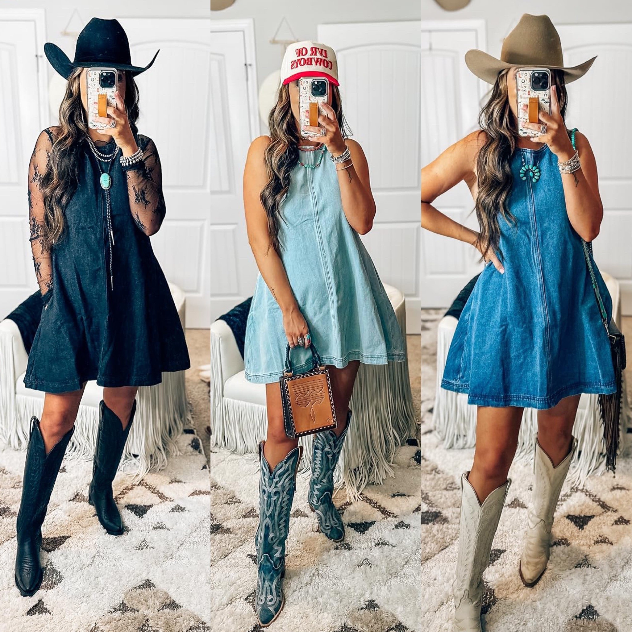 3 ways to style my look for less denim dress for summer western style 

#LTKFindsUnder100 #LTKFindsUnder50 #LTKStyleTip