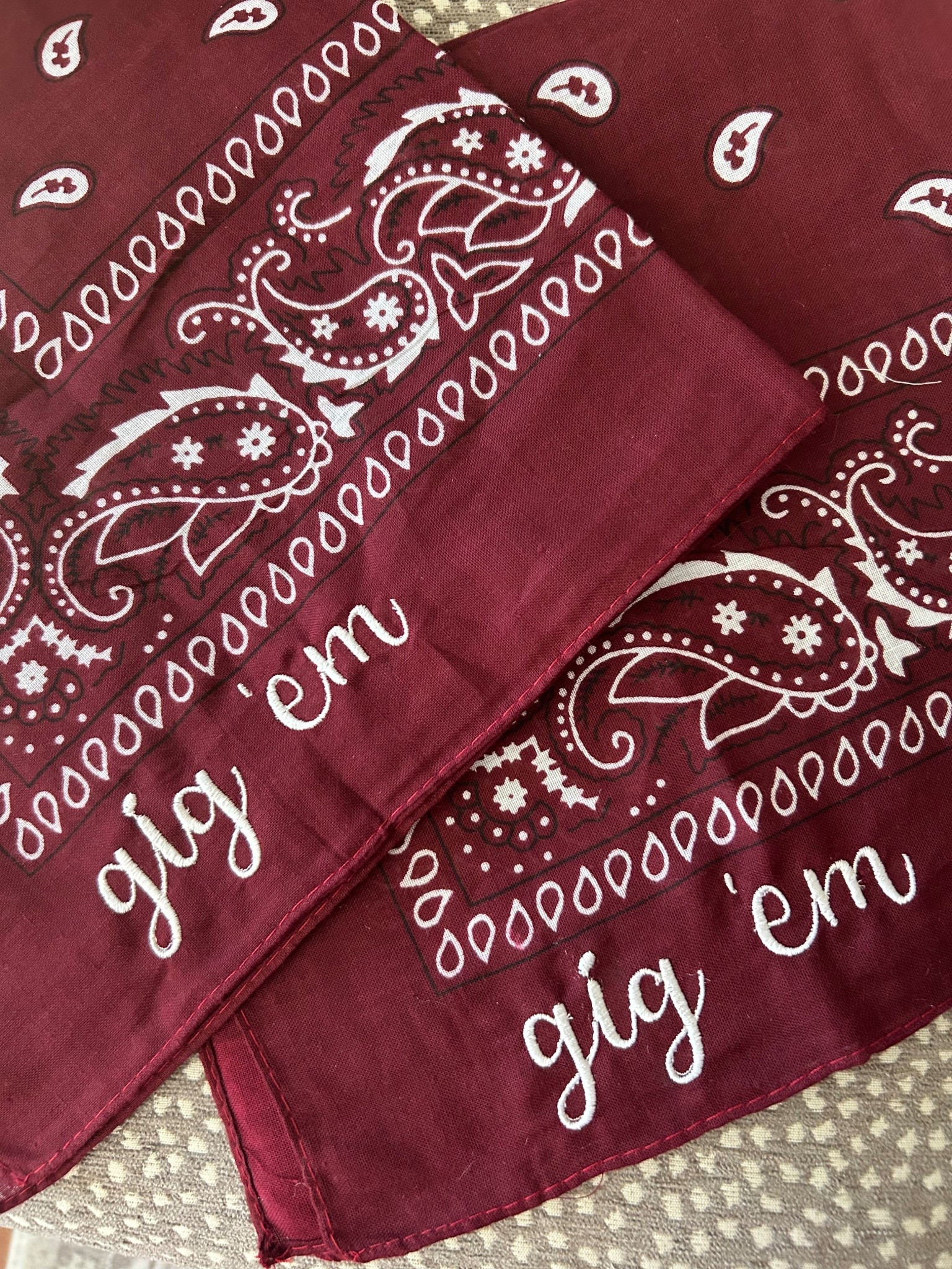 Game day bandanas! #gamedayfit #collegegameday