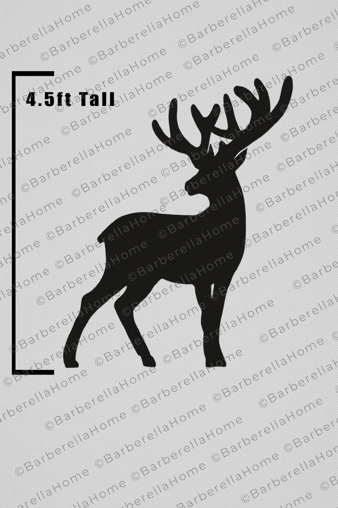 4.5ft Male Reindeer Template When Made. Printable Trace and Cut Christmas Silhouette Decor Templa... | Etsy (US)