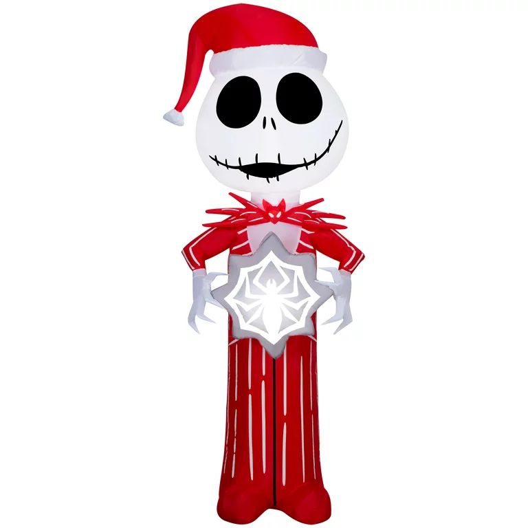 Airblown Inflatables Christmas 5.5 Foot Stylized Jack Skellington with Spider Snowflake Disney | Walmart (US)