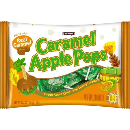 Tootsie Caramel Apple Lollipops, Green Apple Flavored, 6.82 oz. Gluten Free, Peanut-Free, Contains Milk & Soy. | Walmart (US)